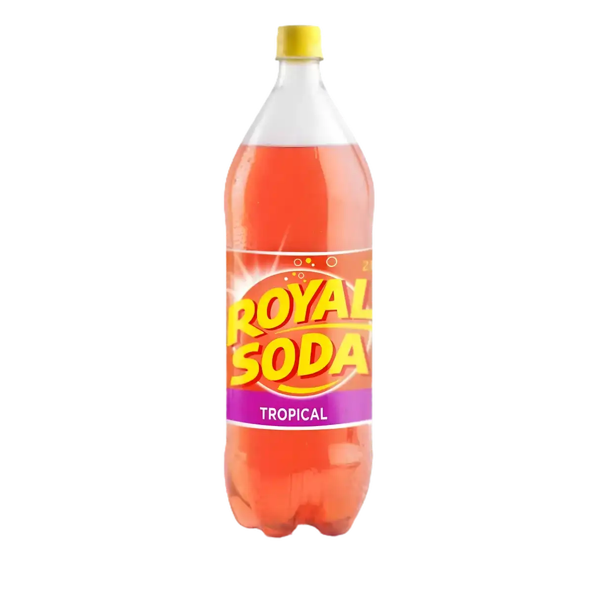 Soda Tropical ROYAL SODA - Saveurs Exotiques | Bouteille Pratique de 2L au goût fruité, idéale pour accompagner vos repas ou se rafraîchir.